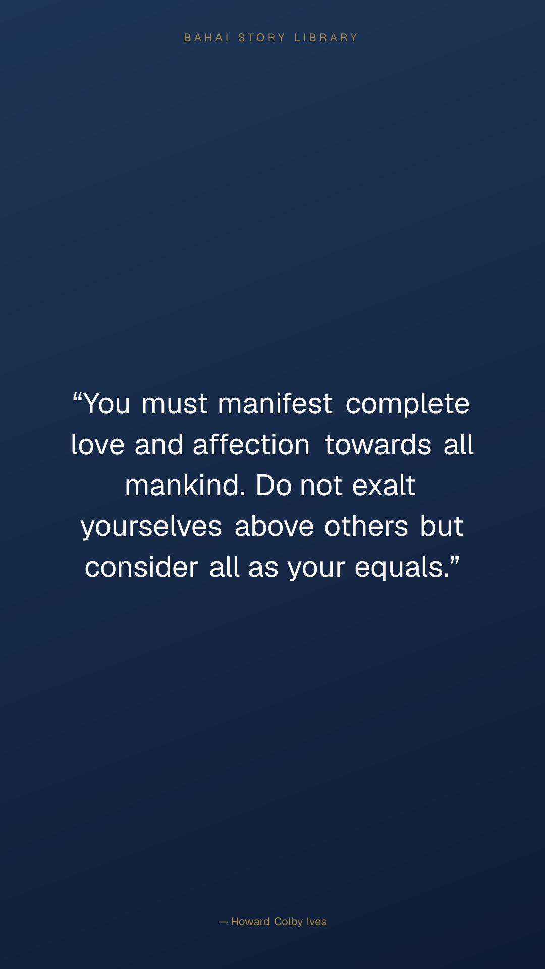 Lock-screen quote from "A Stream of Power: Ives at the Master's Farewell, December 1912"